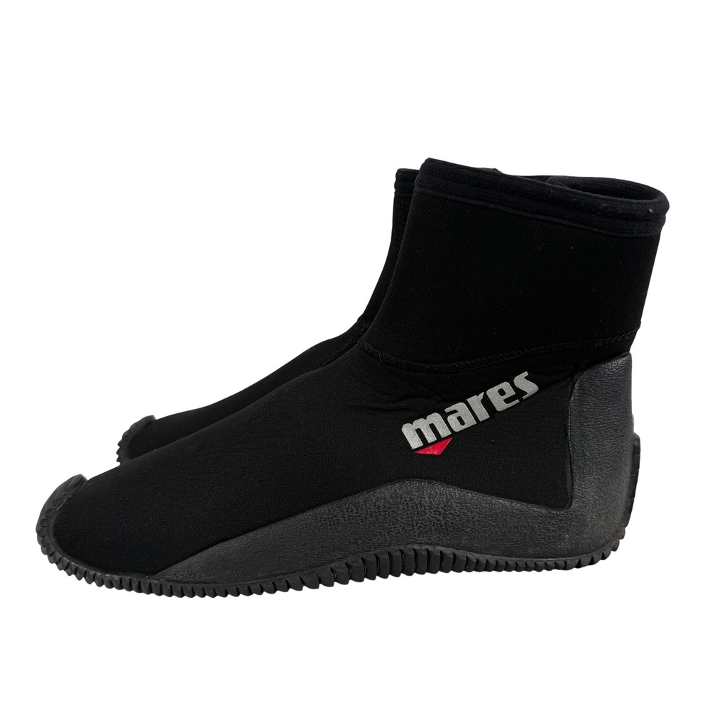 Mares Neoprene Scuba Dive Boots Black Mens Size 9 Side Zip Water Shoes